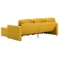 vidaXL Modulares 3-Sitzer-Schlafsofa Gelb Stoff vidaXL Modulares 3-Sitzer-Schlafsofa Gelb Stoff
