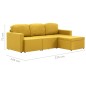 vidaXL Modulares 3-Sitzer-Schlafsofa Gelb Stoff vidaXL Modulares 3-Sitzer-Schlafsofa Gelb Stoff