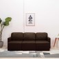 vidaXL Modulares 3-Sitzer Schlafsofa Braun Kunstleder vidaXL Modulares 3-Sitzer Schlafsofa Braun Kunstleder