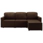 vidaXL Modulares 3-Sitzer Schlafsofa Braun Kunstleder vidaXL Modulares 3-Sitzer Schlafsofa Braun Kunstleder