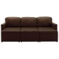 vidaXL Modulares 3-Sitzer Schlafsofa Braun Kunstleder vidaXL Modulares 3-Sitzer Schlafsofa Braun Kunstleder