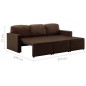 vidaXL Modulares 3-Sitzer Schlafsofa Braun Kunstleder vidaXL Modulares 3-Sitzer Schlafsofa Braun Kunstleder