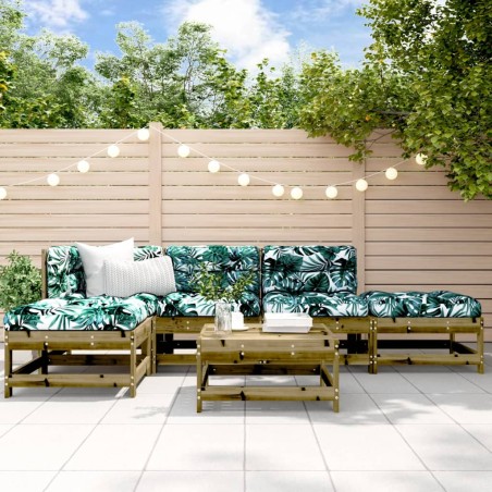 vidaXL 6-tlg. Garten-Lounge-Set Imprägniertes Kiefernholz