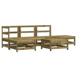vidaXL 6-tlg. Garten-Lounge-Set Imprägniertes Kiefernholz