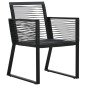 7-tlg. Garten-Essgruppe PVC Rattan Schwarz 7-tlg. Garten-Essgruppe PVC Rattan Schwarz