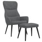vidaXL Relaxsessel mit Hocker Hellgrau Stoff vidaXL Relaxsessel mit Hocker Hellgrau Stoff