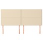 vidaXL Kopfteile 4 Stk. Creme 100x5x78/88 cm Stoff