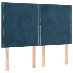 vidaXL Kopfteile 4 Stk. Dunkelblau 72x5x78/88 cm Samt