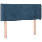 vidaXL Kopfteil mit Ohren Dunkelblau 103x16x78/88 cm Samt