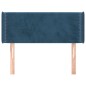 vidaXL Kopfteil mit Ohren Dunkelblau 103x16x78/88 cm Samt