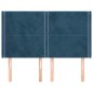 vidaXL Kopfteil mit Ohren Dunkelblau 147x16x118/128 cm Samt
