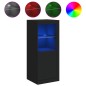 vidaXL Sideboard mit LED-Leuchten Schwarz 41x37x100 cm vidaXL Sideboard mit LED-Leuchten Schwarz 41x37x100 cm
