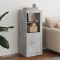 vidaXL Sideboard mit LED-Leuchten Betongrau 41x37x100 cm vidaXL Sideboard mit LED-Leuchten Betongrau 41x37x100 cm