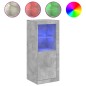 vidaXL Sideboard mit LED-Leuchten Betongrau 41x37x100 cm vidaXL Sideboard mit LED-Leuchten Betongrau 41x37x100 cm