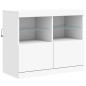 vidaXL Sideboard mit LED-Leuchten Weiß 81x37x67 cm vidaXL Sideboard mit LED-Leuchten Weiß 81x37x67 cm