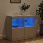 vidaXL Sideboard mit LED-Leuchten Weiß 81x37x67 cm vidaXL Sideboard mit LED-Leuchten Weiß 81x37x67 cm