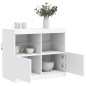 vidaXL Sideboard mit LED-Leuchten Weiß 81x37x67 cm vidaXL Sideboard mit LED-Leuchten Weiß 81x37x67 cm