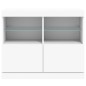 vidaXL Sideboard mit LED-Leuchten Weiß 81x37x67 cm vidaXL Sideboard mit LED-Leuchten Weiß 81x37x67 cm