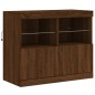 vidaXL Sideboard mit LED-Leuchten Braun Eichen-Optik 81x37x67 cm vidaXL Sideboard mit LED-Leuchten Braun Eichen-Optik 81x37x67 cm