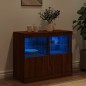 vidaXL Sideboard mit LED-Leuchten Braun Eichen-Optik 81x37x67 cm vidaXL Sideboard mit LED-Leuchten Braun Eichen-Optik 81x37x67 cm