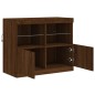 vidaXL Sideboard mit LED-Leuchten Braun Eichen-Optik 81x37x67 cm vidaXL Sideboard mit LED-Leuchten Braun Eichen-Optik 81x37x67 cm