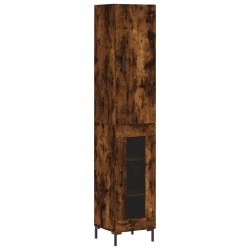 Highboard Räuchereiche 34,5x34x180 cm Holzwerkstoff
