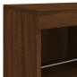 vidaXL Sideboard mit LED-Leuchten Braun Eichen-Optik 81x37x67 cm vidaXL Sideboard mit LED-Leuchten Braun Eichen-Optik 81x37x67 cm