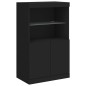 vidaXL Sideboard mit LED-Leuchten Schwarz 60,5x37x100 cm vidaXL Sideboard mit LED-Leuchten Schwarz 60,5x37x100 cm