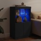 vidaXL Sideboard mit LED-Leuchten Schwarz 60,5x37x100 cm vidaXL Sideboard mit LED-Leuchten Schwarz 60,5x37x100 cm