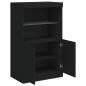 vidaXL Sideboard mit LED-Leuchten Schwarz 60,5x37x100 cm vidaXL Sideboard mit LED-Leuchten Schwarz 60,5x37x100 cm