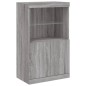 vidaXL Sideboard mit LED-Leuchten Grau Sonoma 60,5x37x100 cm vidaXL Sideboard mit LED-Leuchten Grau Sonoma 60,5x37x100 cm