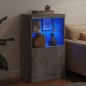 vidaXL Sideboard mit LED-Leuchten Grau Sonoma 60,5x37x100 cm vidaXL Sideboard mit LED-Leuchten Grau Sonoma 60,5x37x100 cm