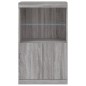 vidaXL Sideboard mit LED-Leuchten Grau Sonoma 60,5x37x100 cm vidaXL Sideboard mit LED-Leuchten Grau Sonoma 60,5x37x100 cm