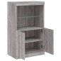 vidaXL Sideboard mit LED-Leuchten Grau Sonoma 60,5x37x100 cm vidaXL Sideboard mit LED-Leuchten Grau Sonoma 60,5x37x100 cm