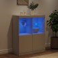 vidaXL Sideboard mit LED-Leuchten Weiß 81x37x100 cm vidaXL Sideboard mit LED-Leuchten Weiß 81x37x100 cm