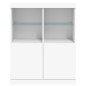 vidaXL Sideboard mit LED-Leuchten Weiß 81x37x100 cm vidaXL Sideboard mit LED-Leuchten Weiß 81x37x100 cm