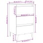 vidaXL Nachttisch mit Metallbeinen Grau Sonoma 40x35x69 cm vidaXL Nachttisch mit Metallbeinen Grau Sonoma 40x35x69 cm