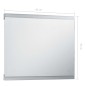 vidaXL LED-Badspiegel mit Berührungssensor 60x50 cm vidaXL LED-Badspiegel mit Berührungssensor 60x50 cm