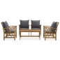 vidaXL 5-tlg. Garten-Lounge-Set mit Auflagen Massivholz Akazie vidaXL 5-tlg. Garten-Lounge-Set mit Auflagen Massivholz Akazie