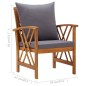 vidaXL 5-tlg. Garten-Lounge-Set mit Auflagen Massivholz Akazie vidaXL 5-tlg. Garten-Lounge-Set mit Auflagen Massivholz Akazie