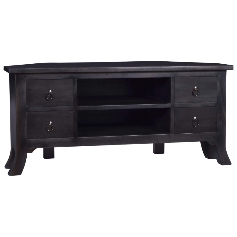 vidaXL TV-Schrank Hellschwarz 100x40x45 cm Massivholz Mahagoni vidaXL TV-Schrank Hellschwarz 100x40x45 cm Massivholz Mahagoni