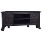 vidaXL TV-Schrank Hellschwarz 100x40x45 cm Massivholz Mahagoni vidaXL TV-Schrank Hellschwarz 100x40x45 cm Massivholz Mahagoni