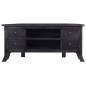 vidaXL TV-Schrank Hellschwarz 100x40x45 cm Massivholz Mahagoni vidaXL TV-Schrank Hellschwarz 100x40x45 cm Massivholz Mahagoni