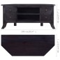 vidaXL TV-Schrank Hellschwarz 100x40x45 cm Massivholz Mahagoni vidaXL TV-Schrank Hellschwarz 100x40x45 cm Massivholz Mahagoni
