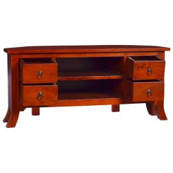 vidaXL TV-Schrank Klassisches Braun 100x40x45 cm Massivholz Mahagoni