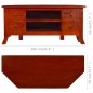 vidaXL TV-Schrank Klassisches Braun 100x40x45 cm Massivholz Mahagoni vidaXL TV-Schrank Klassisches Braun 100x40x45 cm Massivholz Mahagoni
