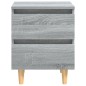 vidaXL Nachttisch mit Massivholz-Beinen Grau Sonoma 40x35x50 cm vidaXL Nachttisch mit Massivholz-Beinen Grau Sonoma 40x35x50 cm