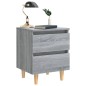vidaXL Nachttisch mit Massivholz-Beinen Grau Sonoma 40x35x50 cm vidaXL Nachttisch mit Massivholz-Beinen Grau Sonoma 40x35x50 cm