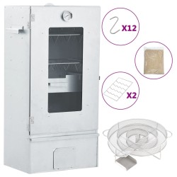 vidaXL Räucherofen mit Kaltrauchgenerator Verzinkter Stahl