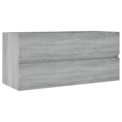 vidaXL Waschbeckenschrank Grau Sonoma 100x38,5x45 cm Holzwerkstoff